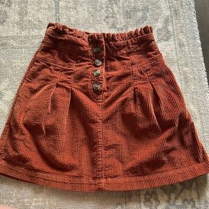 American Eagle Burnt auburn corduroy skirt